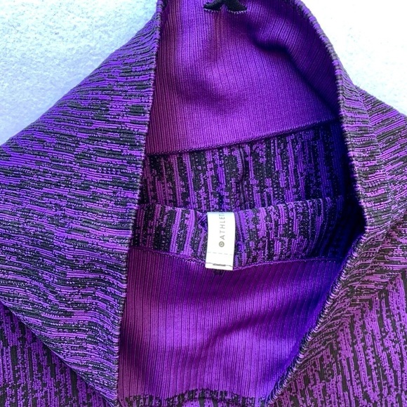 Athleta Flurry Elemental Tight leggings Snowscape Black Basalt Violet women’s M - Picture 9 of 10
